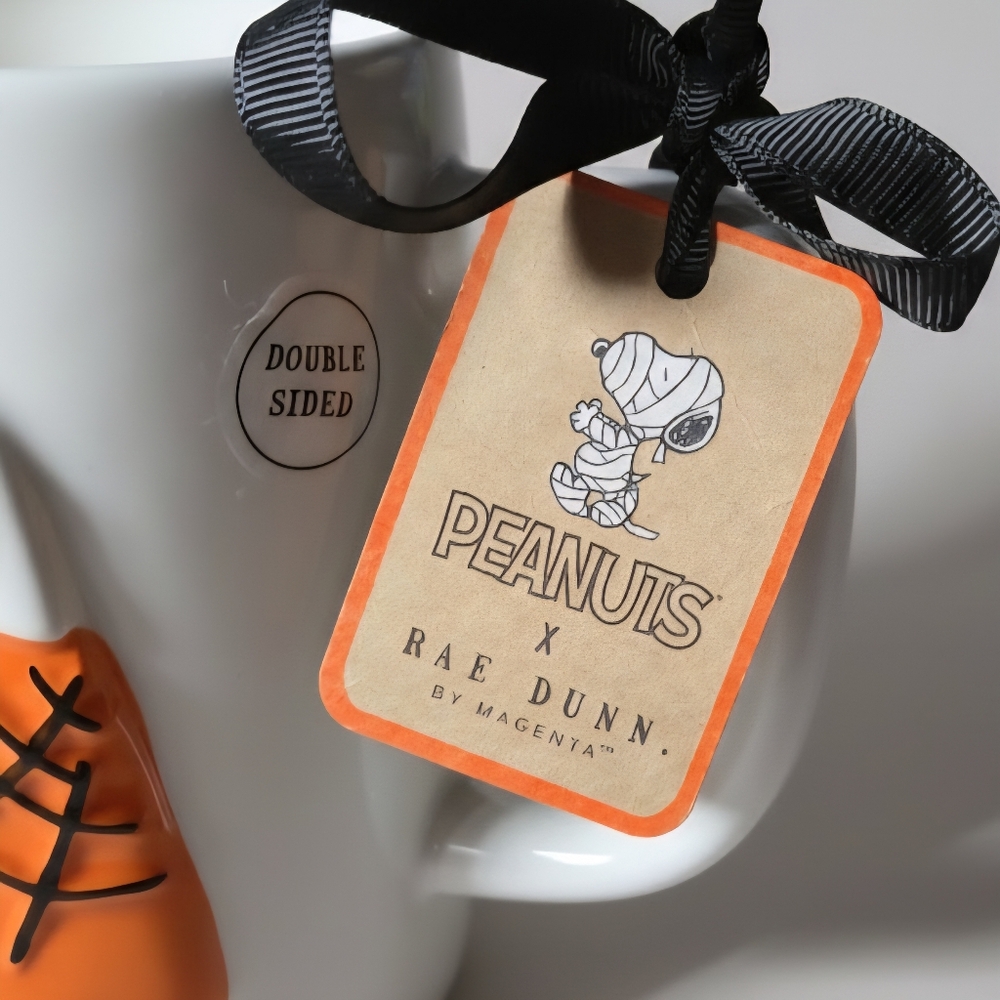 Rae Dunn Peanuts Snoopy Caught In Your Web Halloween 3D Doghouse Ceramic Mug - Picture 6 of 7